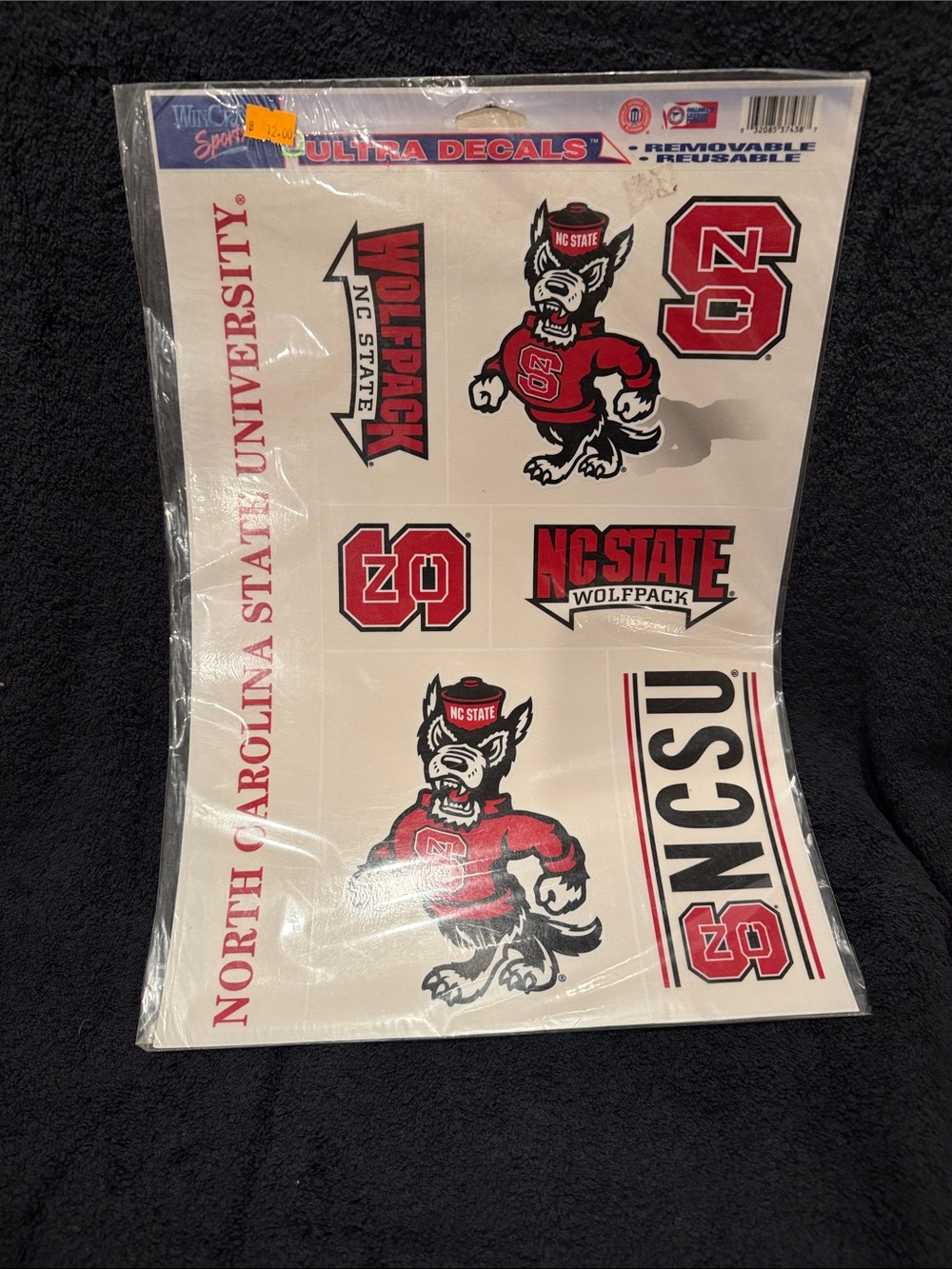 NCAA NC State Wolfpack Red, White & Black Decal Sheet
